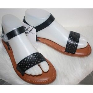 Caloleyng Black Women's Sandles Sz 7 1/2 Strappy Beach NWT